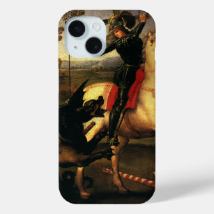 Coque Pour iPhone 15 Saint George combattre le dragon par Raphael Sanzi