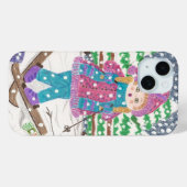 Coque Pour iPhone 15 Ski fille coque iphone mignon (Verso (horizontal))