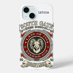 Coque Pour iPhone 15 South Gate High School Rams coque iphone avec nom