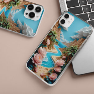Coque Pour iPhone 15 Tropical Bloom River iPhone / coque ipad