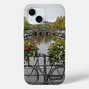 Coque Pour iPhone 15 Vélo - Canal - Amsterdam - iPhone 15 Coque