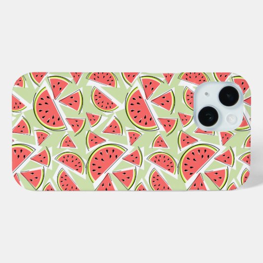 Coque Pour iPhone 15 Vert pastèque Multi coque iphone (Verso (horizontal))