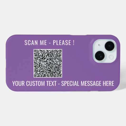 Coque Pour iPhone 15 Vos informations d'analyse de code QR coque iphone (Verso (horizontal))