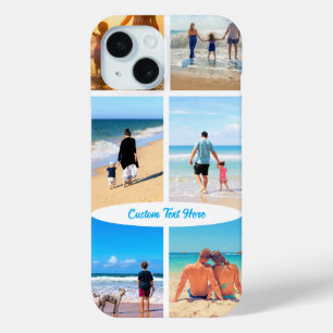 Coque Pour iPhone 15 Votre coque iphone Collage Photo avec texte person