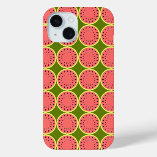 Coque Pour iPhone 15 Watermelon rose Multi coque iphone (Verso)
