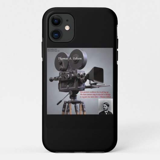 Coque pour iPhone 5 avec citation d'Edison "Encore (Dos)