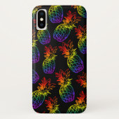 Coque pour iPhone/iPad avec ananas arc en ciel. (Dos)