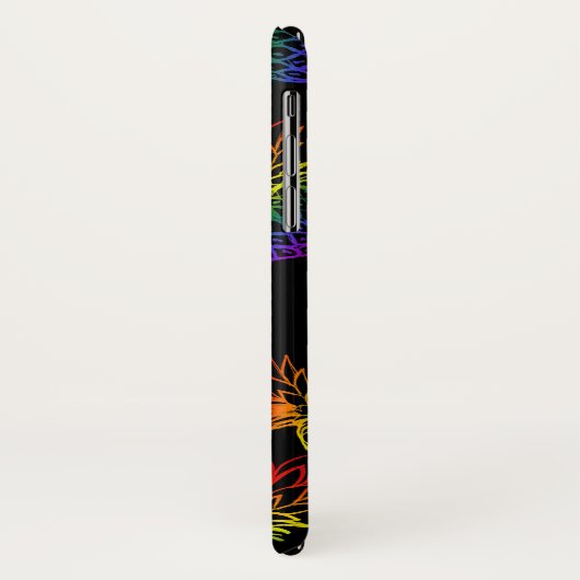 Coque pour iPhone/iPad avec ananas arc en ciel. (Dos/Gauche)