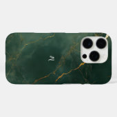 Coque pour iPhone / iPad en marbre bleu élégant (Verso (horizontal))