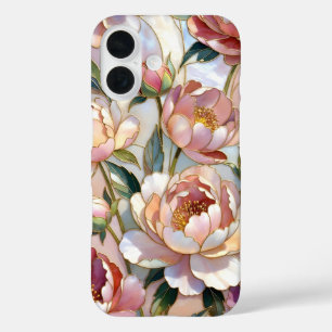 Coque pour iPhone Paeonia Motif floral rose en sty