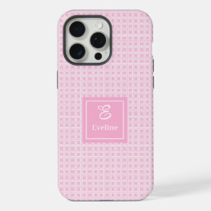 Coque pour iPhone Trendy Colors Carreaux roses ave