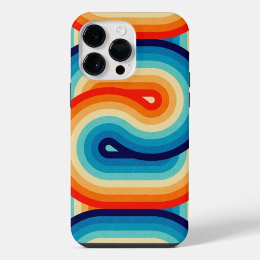Coque Pour Pour iPhone 14 Pro Max 70s Double Wave (Verso)