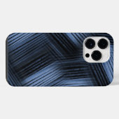 Coque Pour Pour iPhone 14 Pro Max Abstrait diagonal noir et bleu (Verso Horizontal)