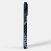 Coque Pour Pour iPhone 14 Pro Max Abstrait diagonal noir et bleu (Côté droit)