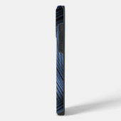 Coque Pour Pour iPhone 14 Pro Max Abstrait diagonal noir et bleu (Côté gauche)