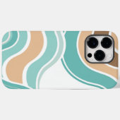 Coque Pour Pour iPhone 14 Pro Max Abstrait ondulé brun/bleu/tan iPhone / coque ipad (Verso (horizontal))