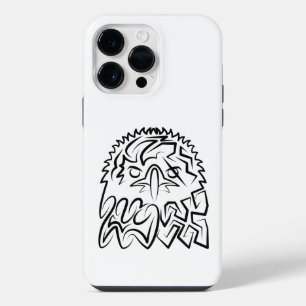Coque Pour Pour iPhone 14 Pro Max Aigle tribal noir et blanc