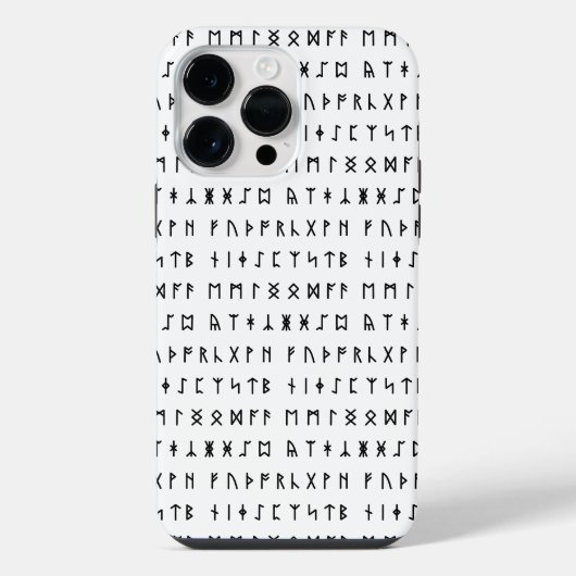 Coque Pour Pour iPhone 14 Pro Max Alphabet Runique [Futhorc] (Verso)