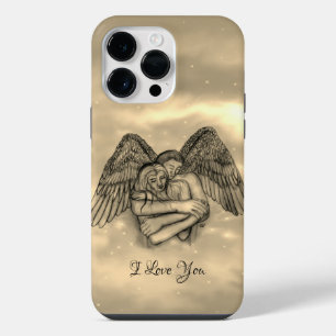 Coque Pour Pour iPhone 14 Pro Max Ange Éros en amour, je t'aime