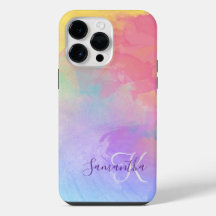Aquarelle Pastel Abstrait & Monogram