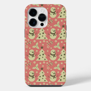 Coque Pour Pour iPhone 14 Pro Max Arbres de Noël rétro houx baie étoile canne à sucr