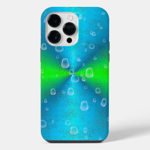 Coque Pour Pour iPhone 14 Pro Max Arc-en-ciel bleu vert dans l'optique cuir peau d'é