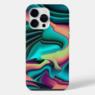Coque Pour Pour iPhone 14 Pro Max Arc-en-ciel métallique Abstrait futuriste
