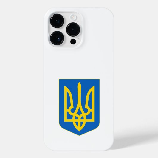 Coque Pour Pour iPhone 14 Pro Max Armoiries de l'Ukraine (Verso)