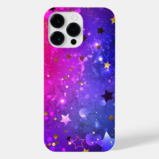 Coque Pour Pour iPhone 14 Pro Max Arrière - plan rose brillant (Verso)