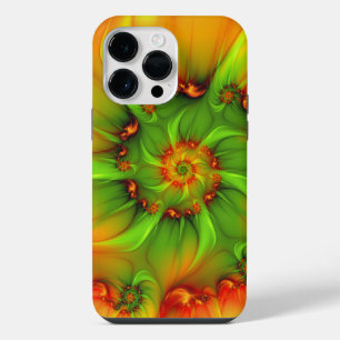 Coque Pour Pour iPhone 14 Pro Max Art abstrait fractal moderne coloré psychédélique