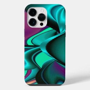 Coque Pour Pour iPhone 14 Pro Max Art Abstrait Futuriste 3D Métallique Arc-en-ciel