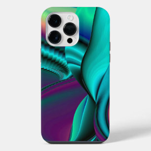 Coque Pour Pour iPhone 14 Pro Max Art Abstrait Futuriste 3D Métallique Arc-en-ciel