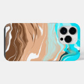 Coque Pour Pour iPhone 14 Pro Max Art fluide de plage abstrait (Verso Horizontal)