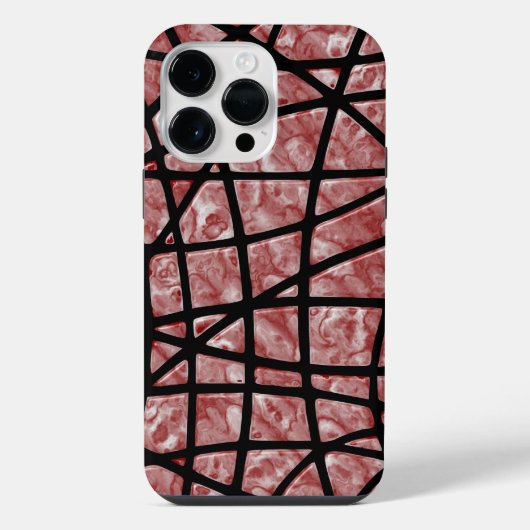 Coque Pour Pour iPhone 14 Pro Max Aspect marbre rose (Verso)
