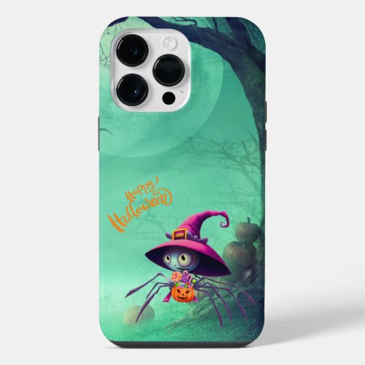 Coque Pour Pour iPhone 14 Pro Max Automne/automne/araignée/sorcière/halloween (Verso)