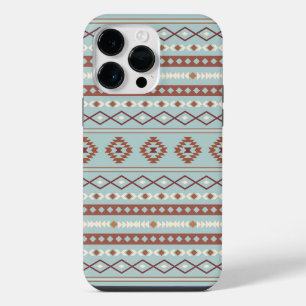 Coque Pour Pour iPhone 14 Pro Max Aztec Mixte Motif Motif Rusts Crème Bleu