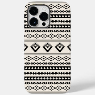 Coque Pour Pour iPhone 14 Pro Max Aztec noir sur crème Motifs mélangés Motif