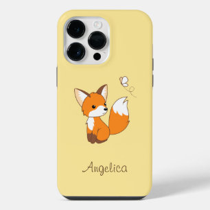 Coque Pour Pour iPhone 14 Pro Max Beurre à regarder de la petite Fox mignonne