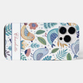 Coque Pour Pour iPhone 14 Pro Max Bird Botanical Perzonalized (Verso Horizontal)