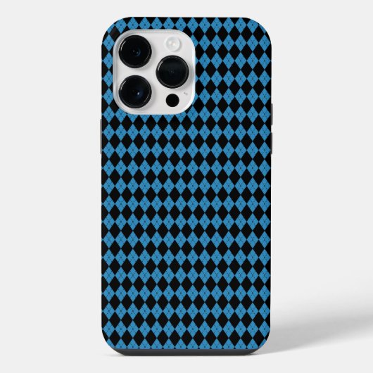 Coque Pour Pour iPhone 14 Pro Max Bleu Géométrique (Verso)