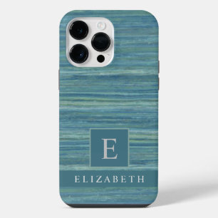 Coque Pour Pour iPhone 14 Pro Max Bleu Gris Personnalisé Gris Gris Bandes