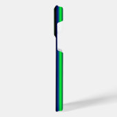 Coque Pour Pour iPhone 14 Pro Max Bleu Vert arc-en-ciel rayures (Côté gauche)