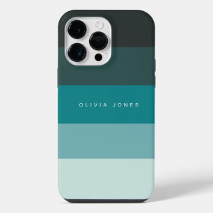 Coque Pour Pour iPhone 14 Pro Max Bloc de couleur à rayures horizontales Noir et sar