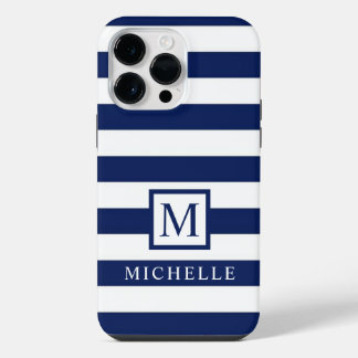 Coque Pour Pour iPhone 14 Pro Max Bloc de couleur blanc bleu foncé personnalisable