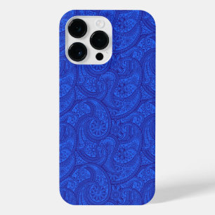 Coque Pour Pour iPhone 14 Pro Max Blue Paisley