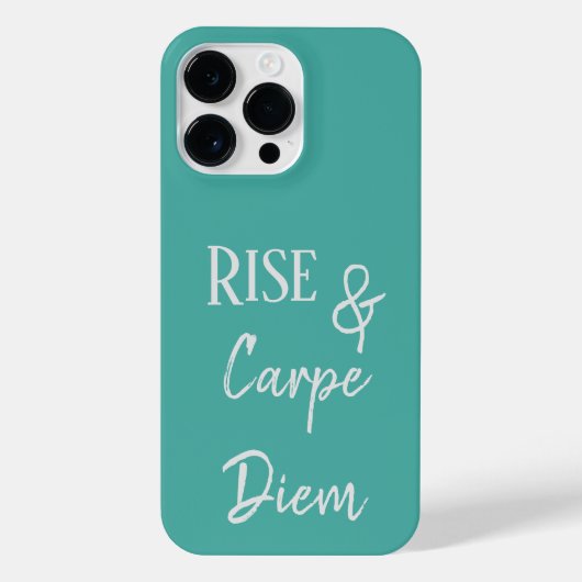 Coque Pour Pour iPhone 14 Pro Max Boîtier de téléphone Rise et Carpe Diem (Verso)