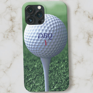 Coque Pour Pour iPhone 14 Pro Max Boule de golf sur le Golfeur moderne Monogrammed G