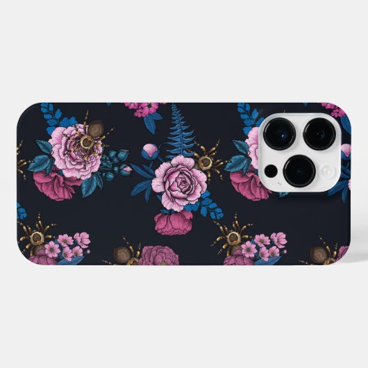 Coque Pour Pour iPhone 14 Pro Max Bouquets et tarantula 2 (Verso Horizontal)