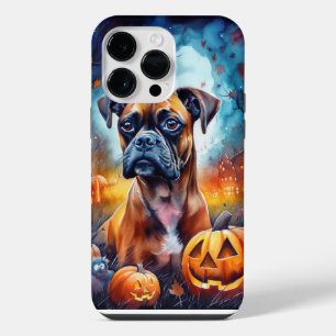 Coque Pour Pour iPhone 14 Pro Max Boxer Halloween avec la peur Citrouille