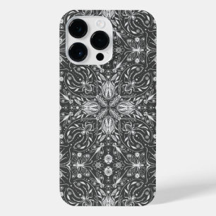 Coque Pour Pour iPhone 14 Pro Max Bugs, blanc cassé sur noir
